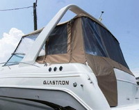 Photo of Glastron GS 279, 2004: under Radar Arch Bimini Top, Side Curtains, Camper Top, Camper Side and Aft Curtains Beige Sunbrella, viewed from Port Rear 